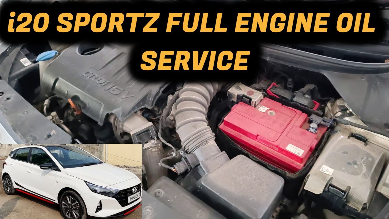 Hyundai i20 sportz engine oil full service.. 24 July 2022