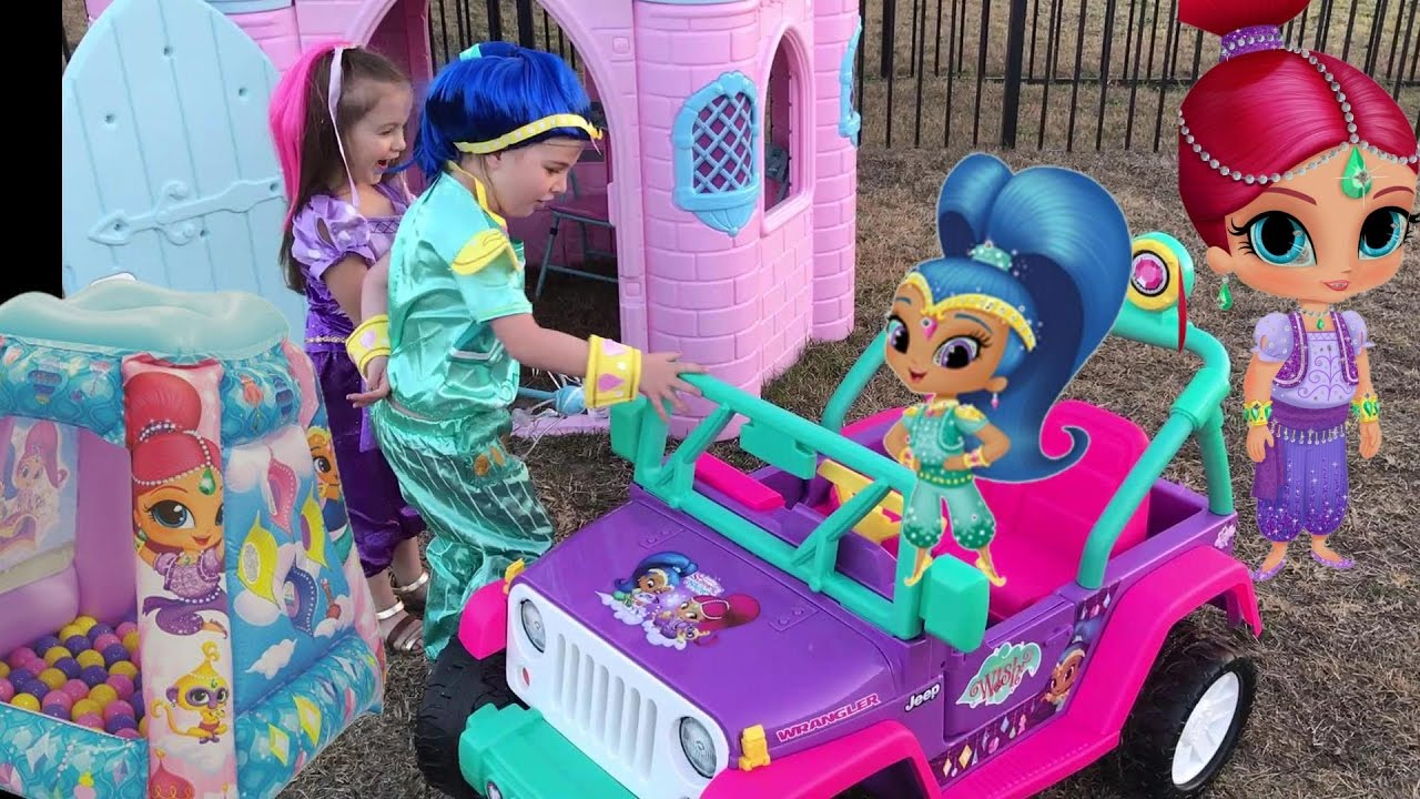 Shimmer and Shine Disney Princess Castle Power Wheels Dress Up Ball Pit Toys