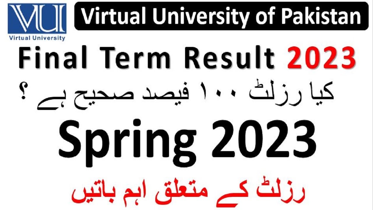 Virtual University Final Term Result 2023