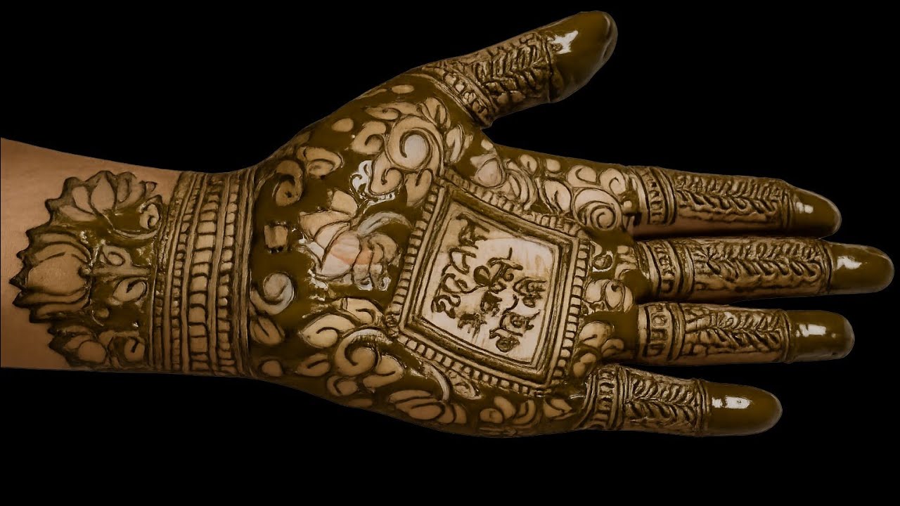 Royal Frame Mehndi Design | Elegant Full Hand Bridal Style 👑✨#mehndi #hennatatto 