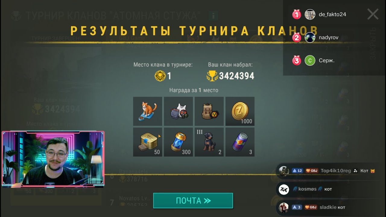 Победа! 1 место в Турнире 