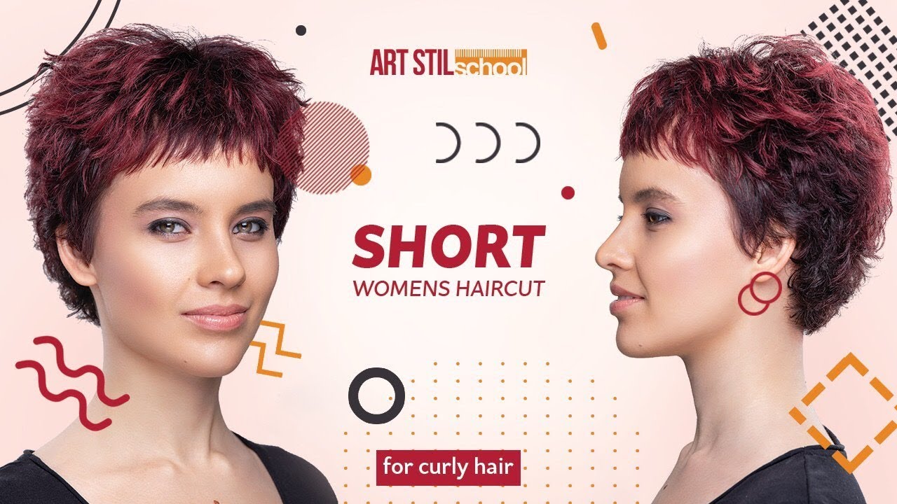 Short Womens Haircut on Curly Hair
