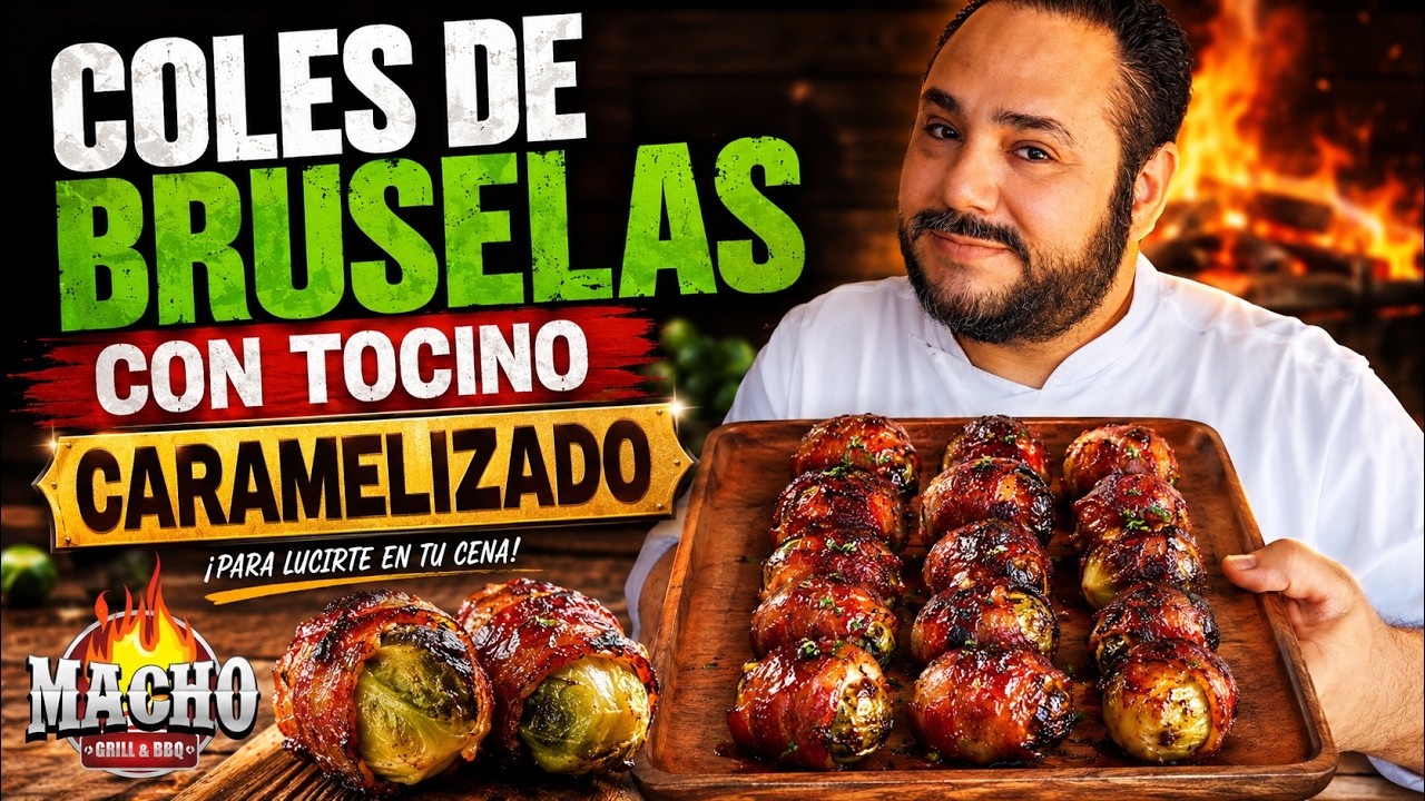 COLES DE BRUSELAS ENVUELTAS EN TOCINO Y CARAMELIZADAS I FÁCILES DE HACER