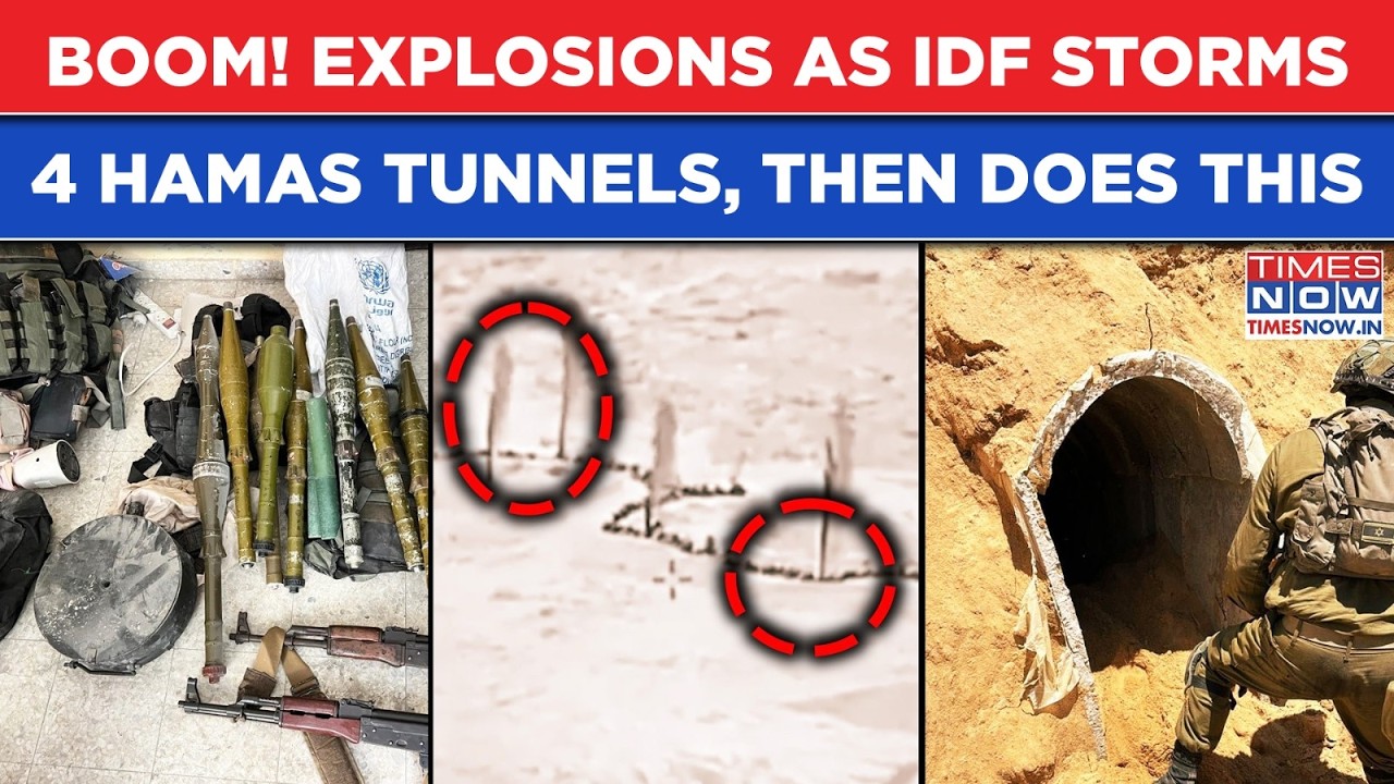 BIG! Blasts As IDF Storms 4 Underground Hamas Tunnels, Finds This In Terror Room| Gaza Hotbed Video
