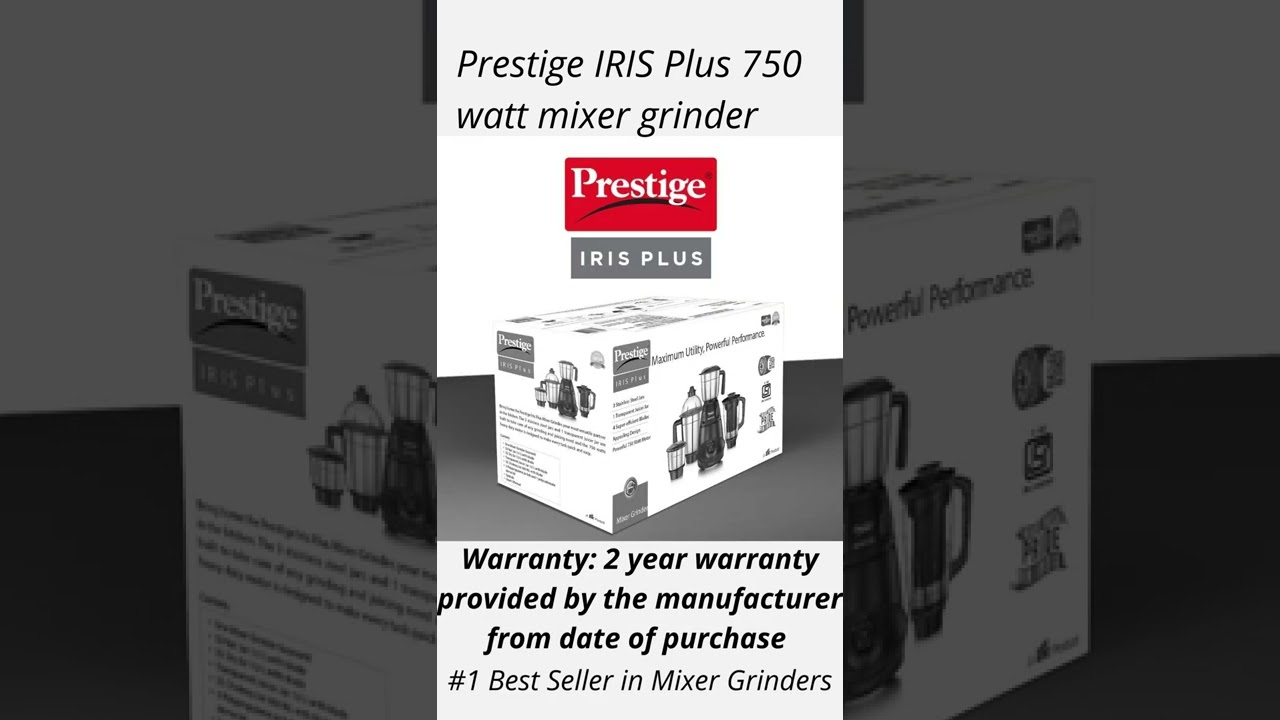 #shorts Best Selling Mixer Grinder Prestige IRIS Plus 750 watt mixer grinder