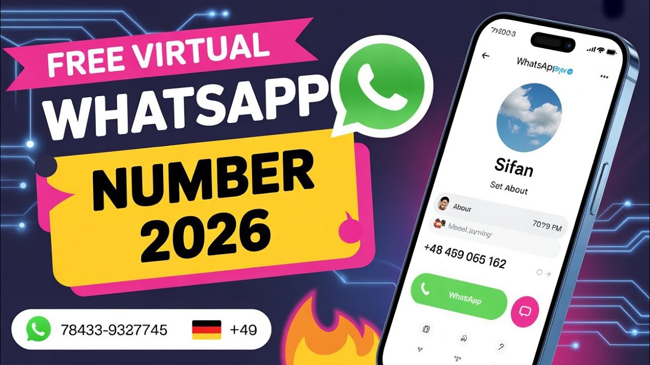 FREE Virtual WhatsApp Number | Fake WhatsApp Kaise Banaye 2026 | SMS OTP Verification 2026