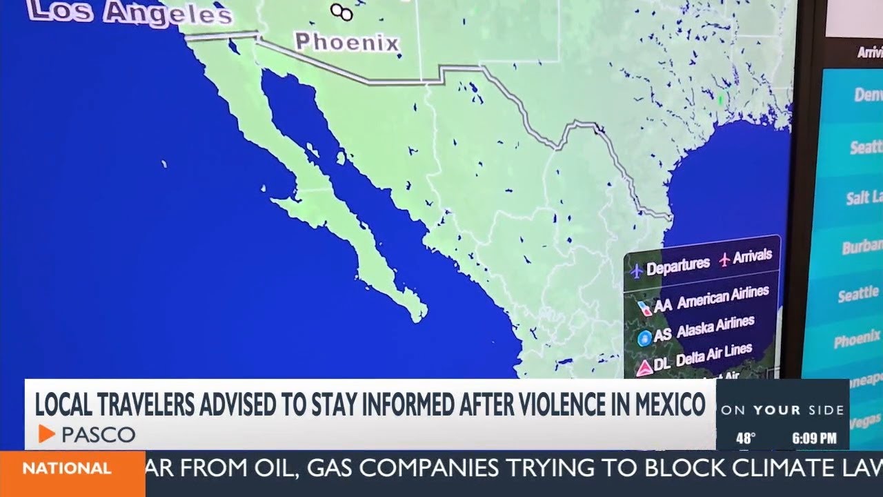 Local air travelers advised to stay informed after violence breaks out in Mexico