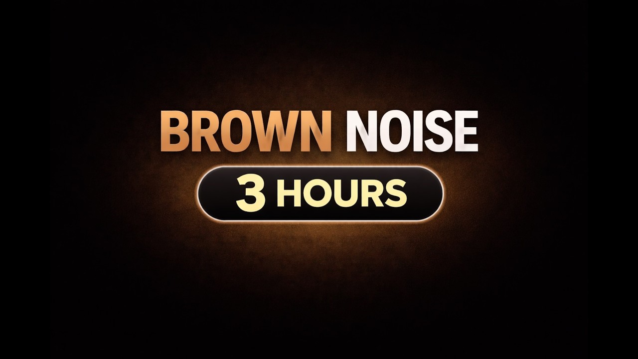3 Hours Brown Noise Black Screen | Deep Low Frequency Sound for Sleep & Concentration
