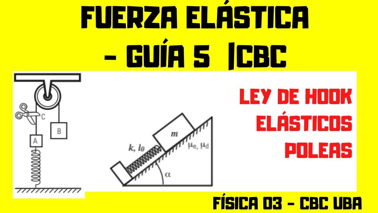 FUERZA ELÁSTICA |(Clase en VIVO) - Guía 5 Física 03 UBA CBC