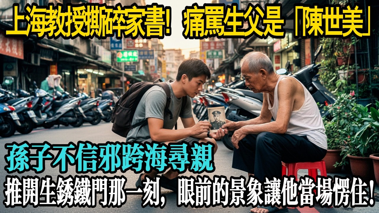 上海教授收到「匿名碎紙」！寄件人竟是70年前在台灣「人間蒸發」的父親？孫子跨海追查...南機場那間「308號房」，藏著全家族被騙半世紀的真相！