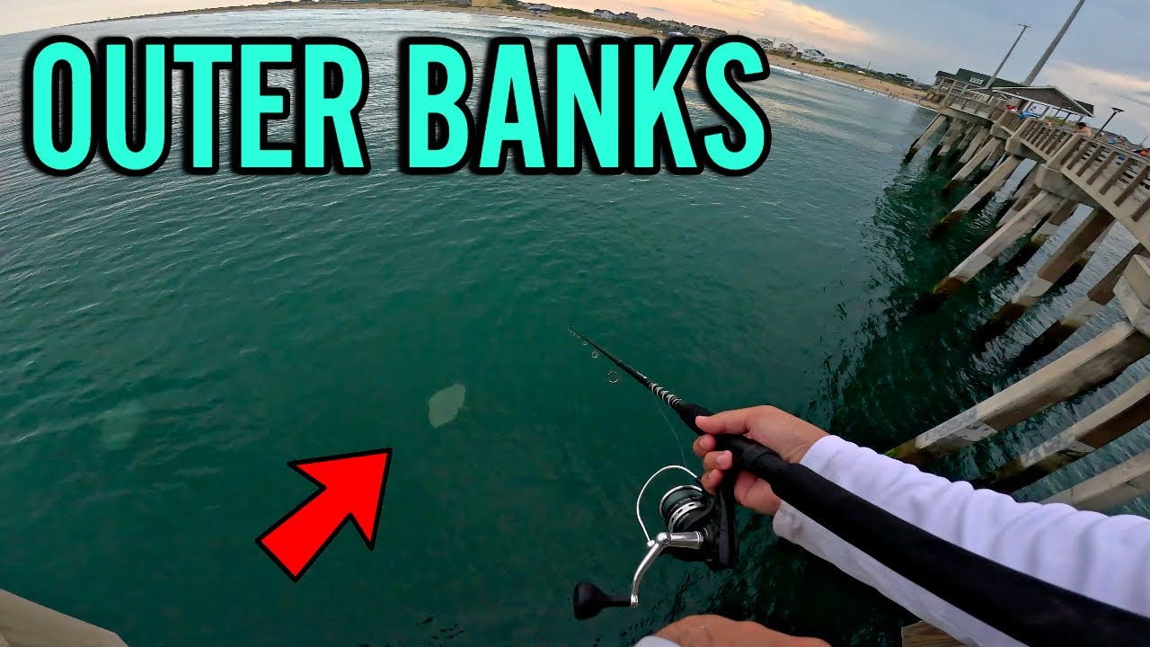 OUTER BANKS SHARK FISHING! OBX SURF FISHING & PIER FISHING! NAGS HEAD PIER FISHING Jennette's Pier!