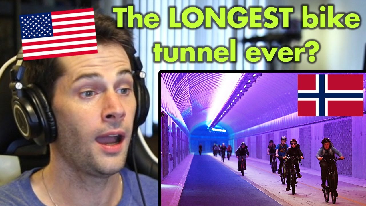 American Reacts to Norway’s Fyllingsdalen Bike Tunnel