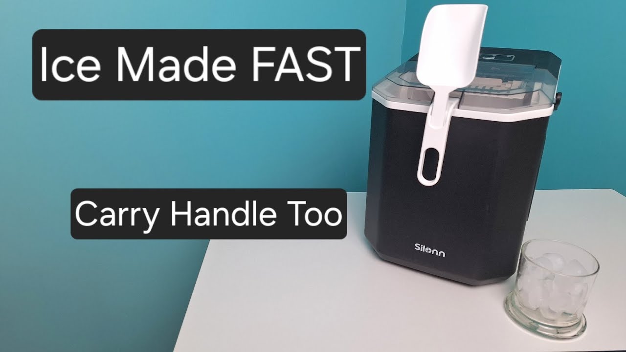 REVIEW - Countertop Ice Cube Maker Machine with Handle