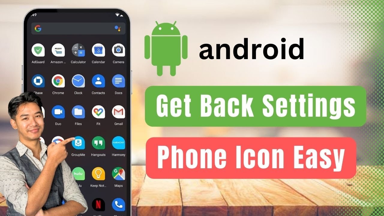 Settings Icon Missing Android - Phone Icon Missing Android !