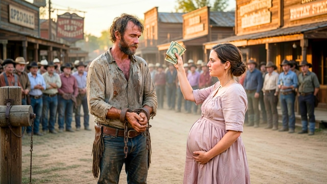 They Auctioned Off A Broken Cowboy Holding His Newborn—Until A Pregnant Woman Stepped In