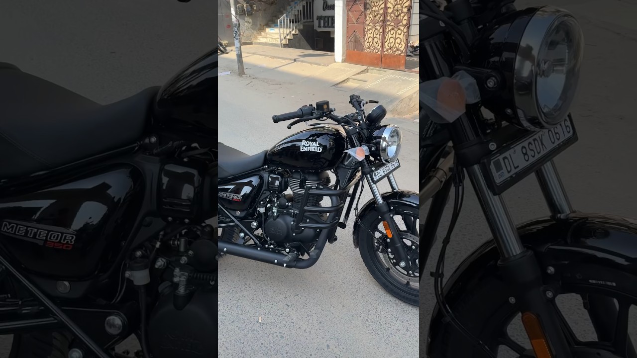 Royal enfield Meteor 350 Fireball Black #meteor350 #royalenfield #bullet #bulletlover #modification