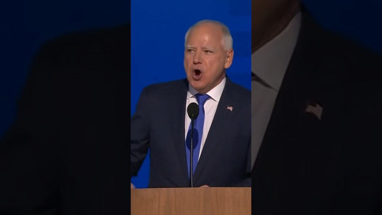 Tim Walz lays out his vision for America during VP acceptance speech at #dnc #politics #news