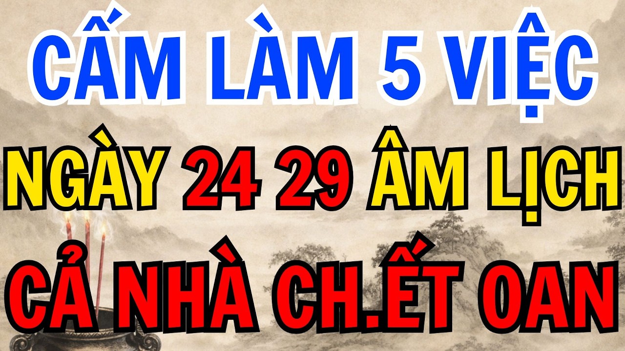 CUỐI THÁNG ÂM LỊCH CẤM LÀM 5 VIỆC, KẺO CẢ NHÀ GẶP HỌA - lời phật dạy #phongthuy #loiphatday #tuvi