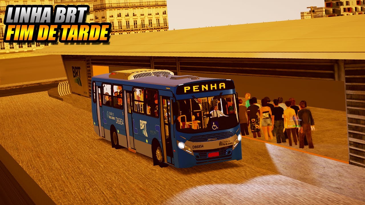 LINHA BRT LOTADA NO FIM DA TARDE NA ZONA NORTE DO RIO DE JANEIRO !!! PROTON BUS SIMULATOR - G27