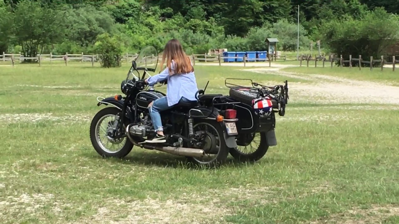 She's only 15 and rides an Ural Sidecar for The very first time