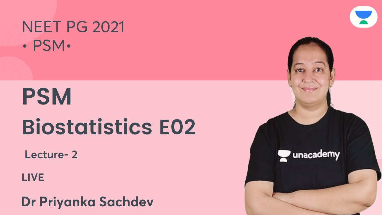 PSM- Biostatistics E02 | PSM | NEET PG 2021 | Let's crack NEET PG | Dr Priyanka Sachdev
