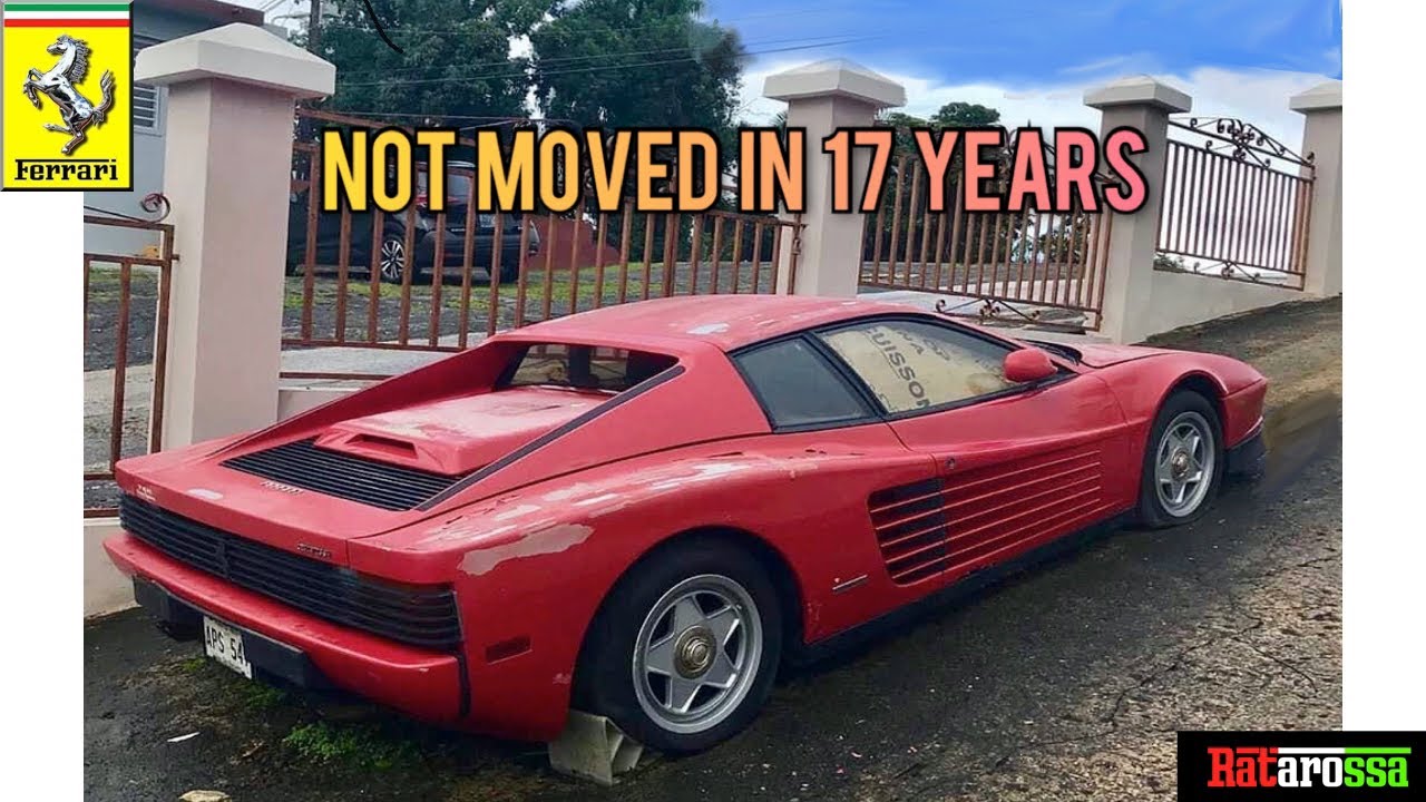 Abandoned Ferrari Testarossa Sat for 17 Years at the Side of a Road.