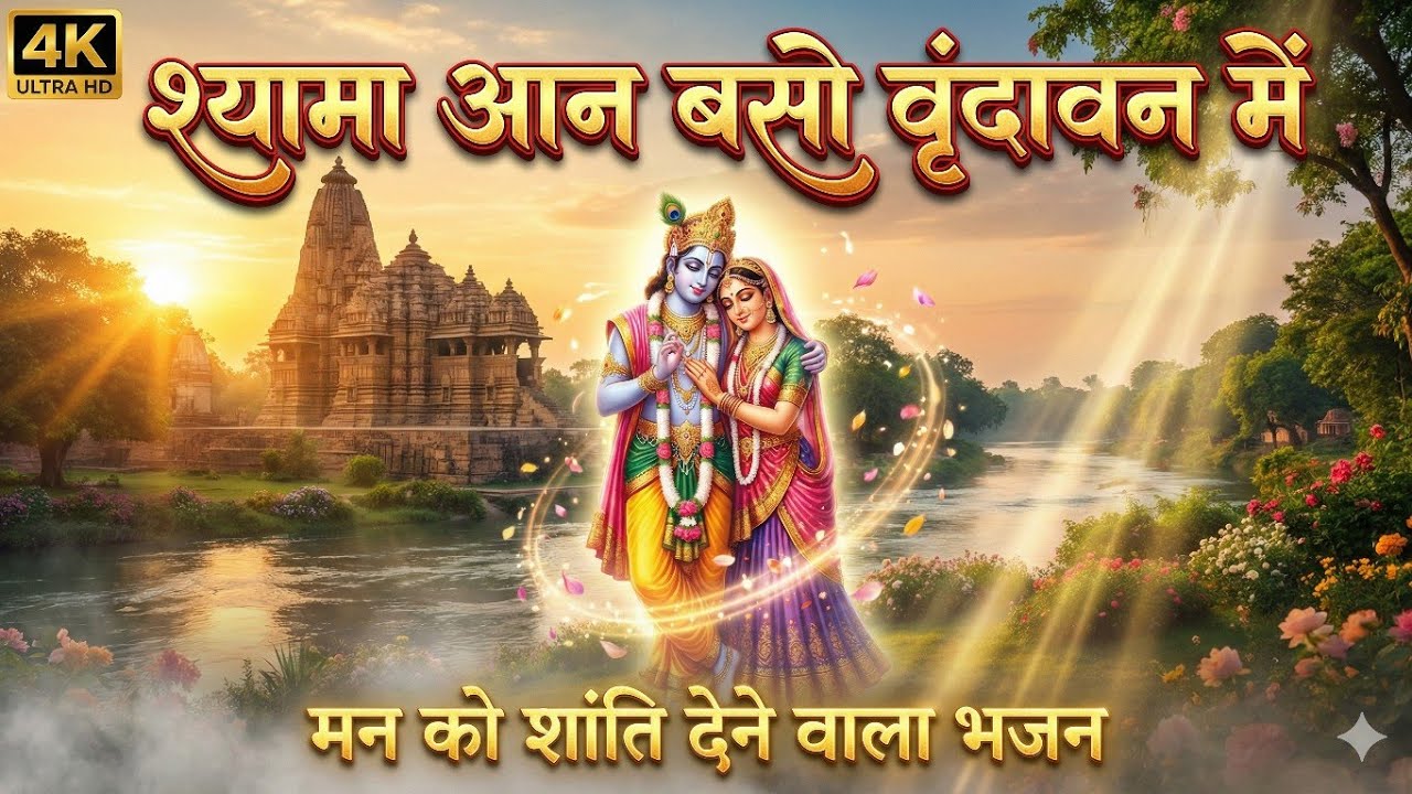 श्यामा आन बसो वृंदावन में | Vrindavan Mein | राधा कृष्ण भजन | मन को शांति देने वाला भजन