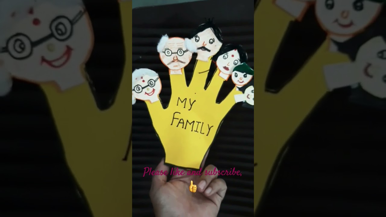 family finger #craft #easy craft #tlm #diy #viral #art #like #beautiful #my family #shortsvideo