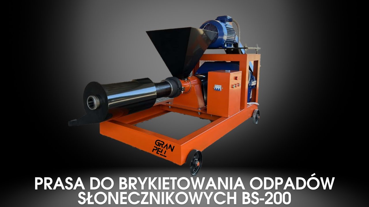 Prasa do brykietowania odpadów słonecznikowych BS-200 od Granpell