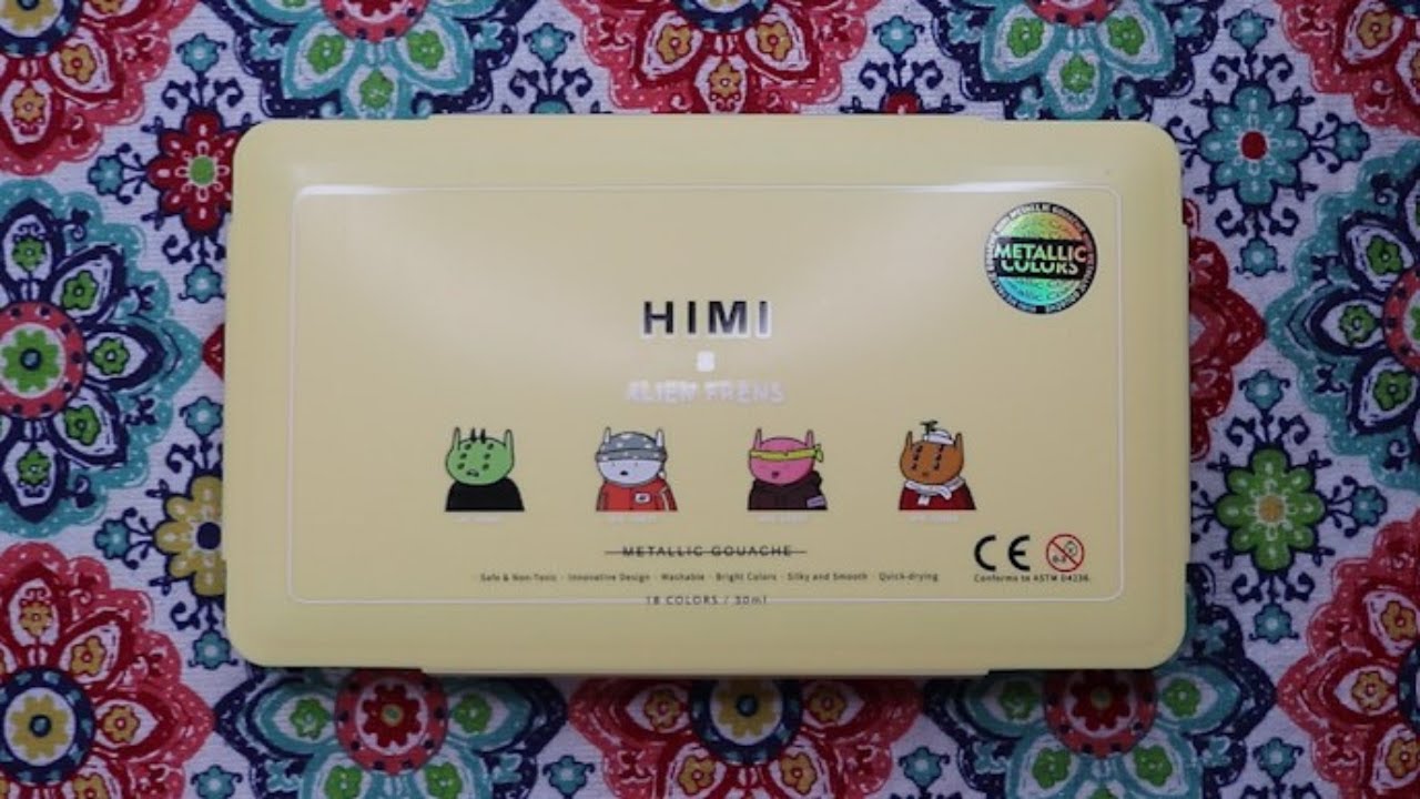 Let's Unbox Himi Metallic Gouache ~😊~ Unboxing, swatching and playing with the colors