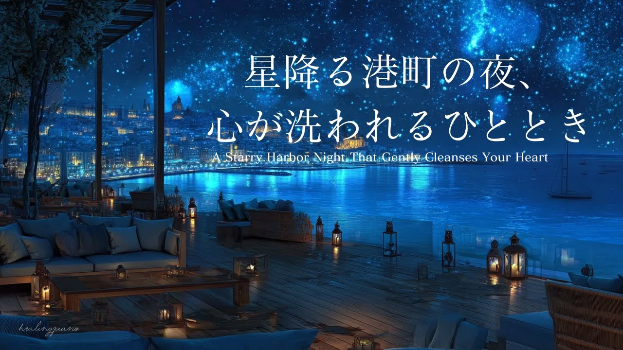 星降る港町の夜、心が洗われるひととき |A Starry Harbor Night That Gently Cleanses Your Heart　　睡眠・読書・作業用｜やさしいピアノBGM
