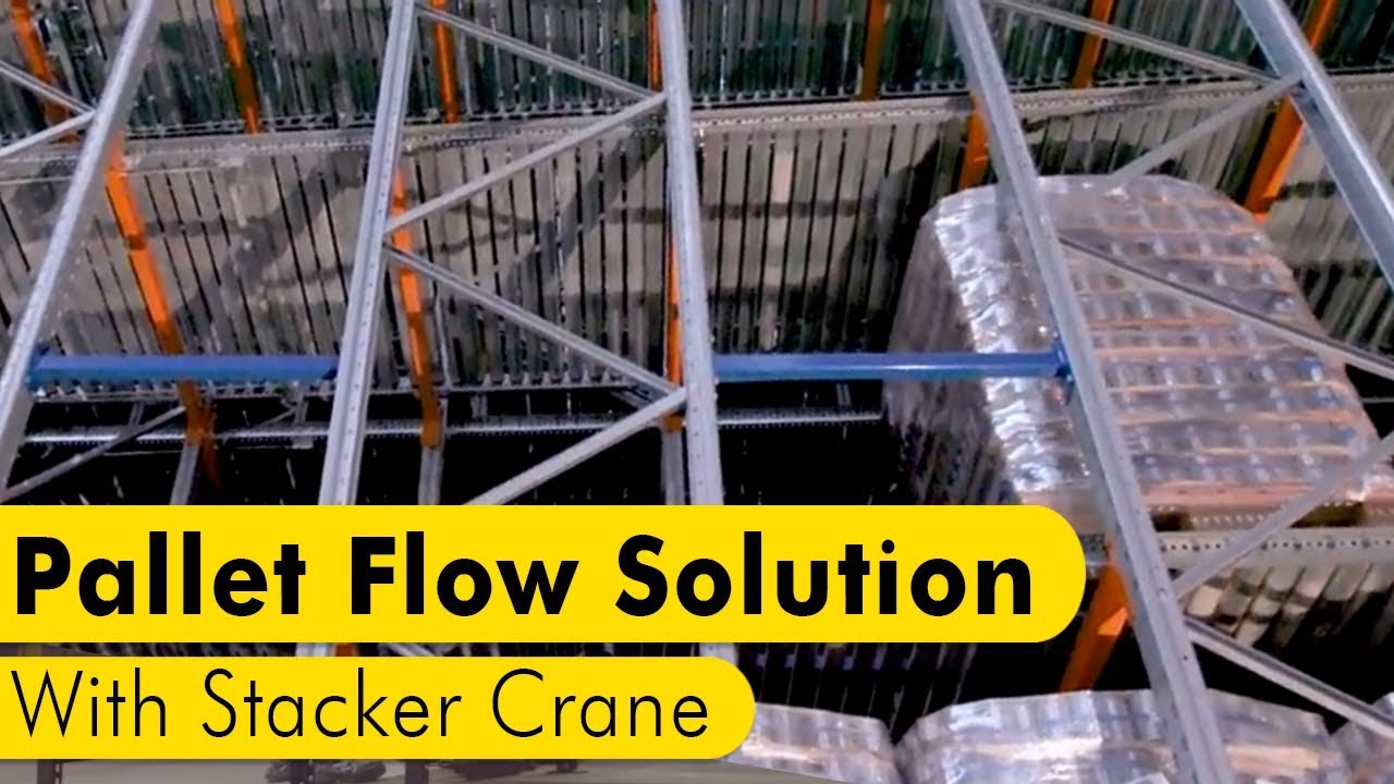 Pallet Flow and Automated Stacker Crane - Interroll
