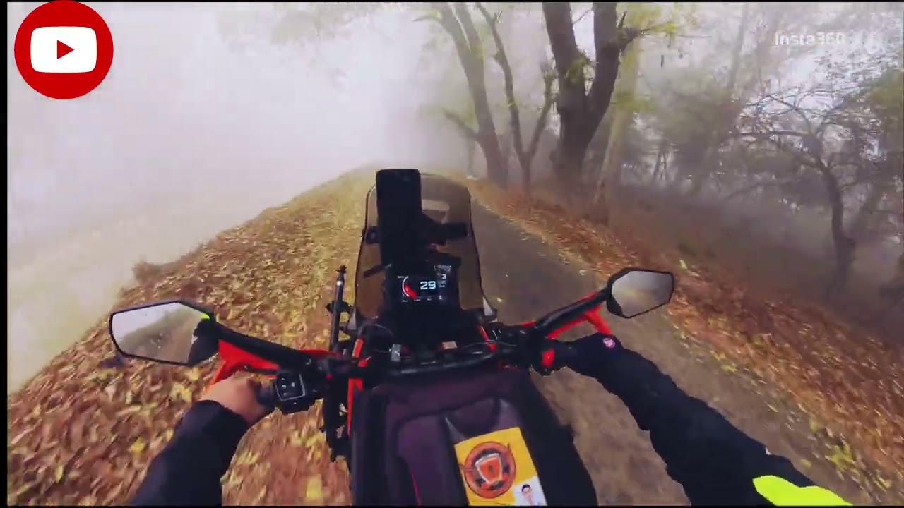 🖤🧡Foggy SUNDAY @new track🏁🚩canal side🚨🏁#bike #biker #rider #farmer #villagelife #shorts#insta360#ktm