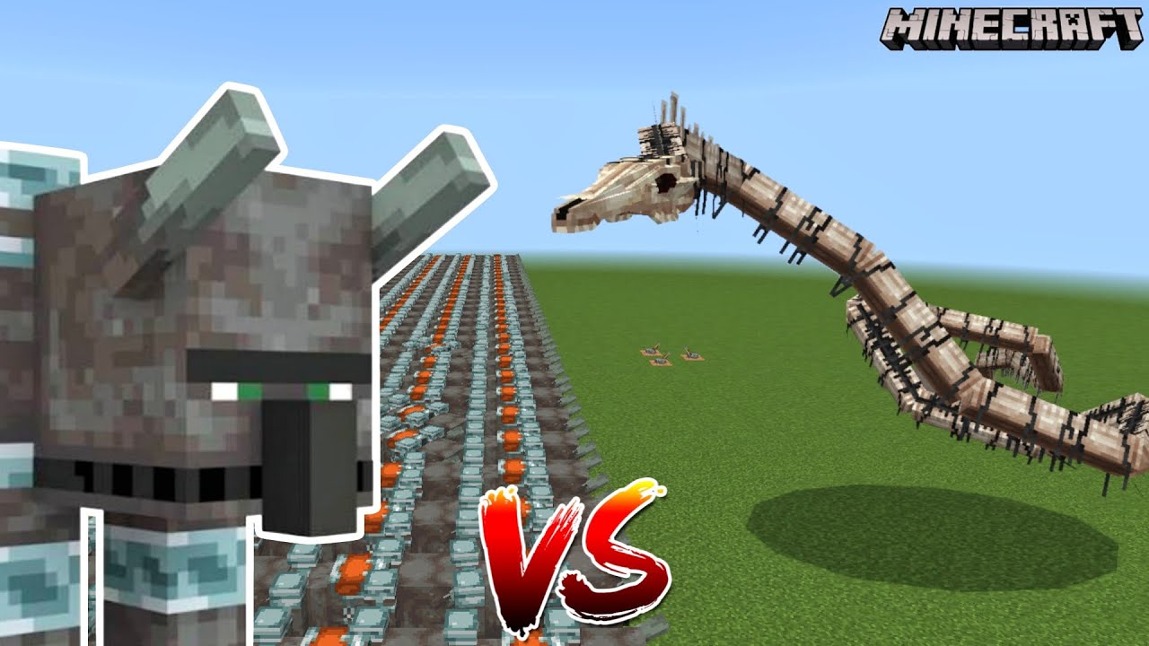 Ravager army VS Long Horse, Minecraft 