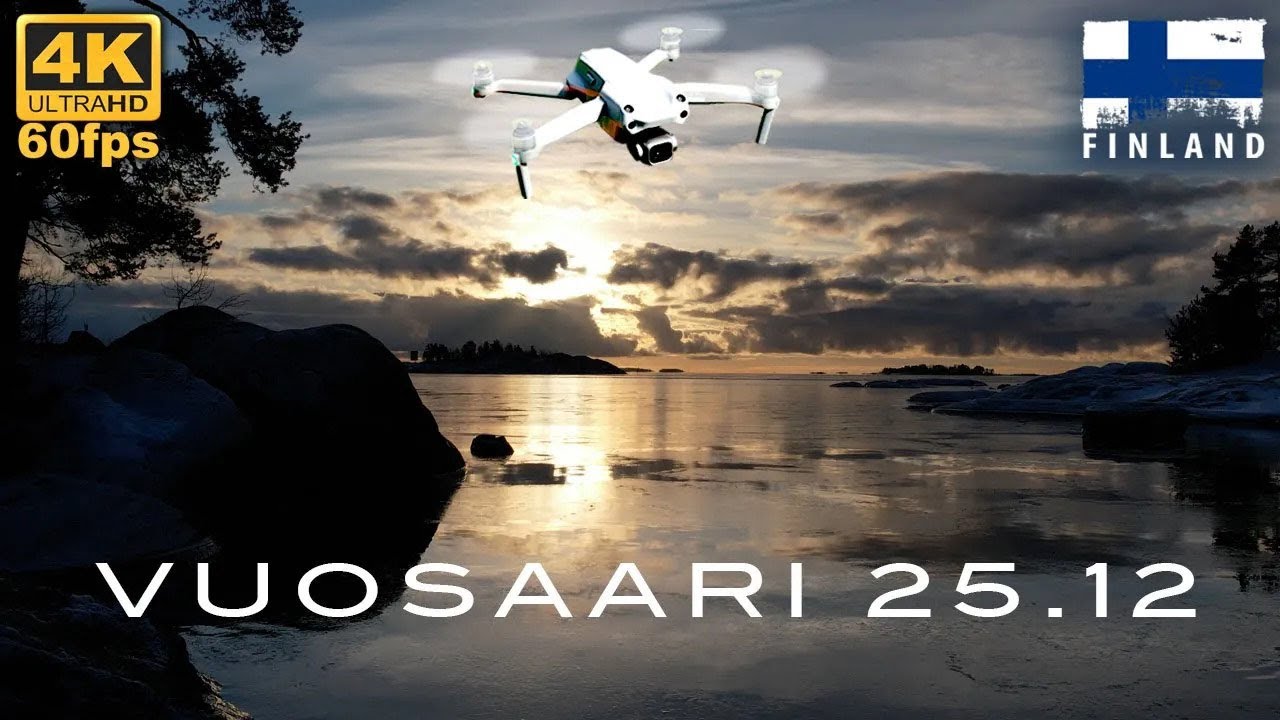 🇫🇮 VUOSAARI HELSINKI JOULU 🌞 Upea Auringonnousu ⛄️ Uutela ulkoilualue saari 🚁 Drone Suomi maisema ❄️