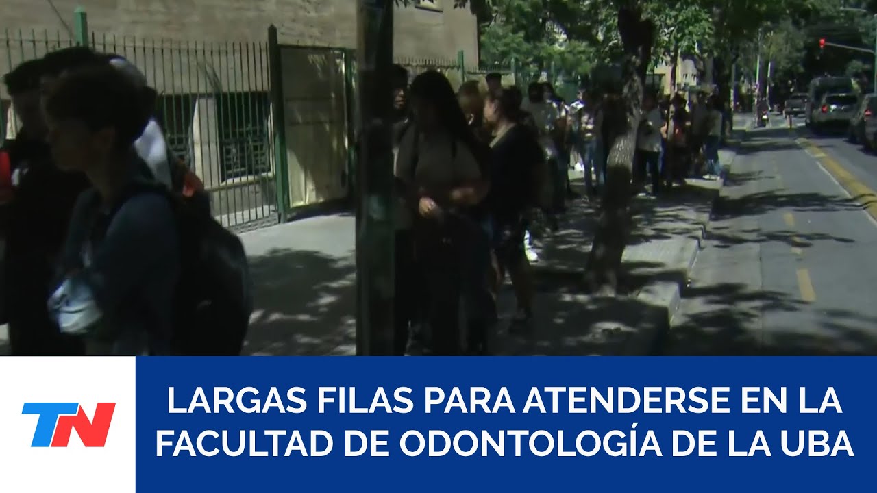 ODONTOLOGÍA: Largas filas para atenderse por estudiantes de la Facultad de Odontología de la UBA