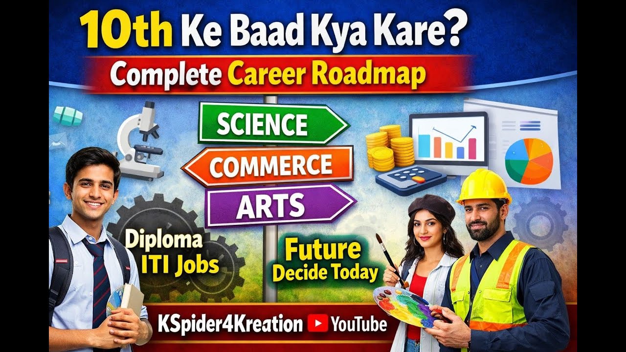 10th Ke Baad Kya Kare | Science Commerce Arts Diploma ITI Jobs | Complete Career Guide | KSpider