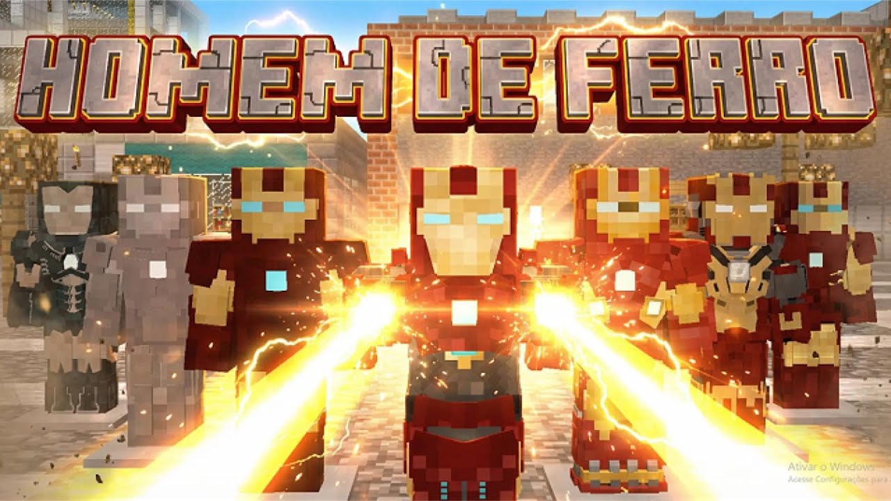 ME TORNEI O HOMEM DE FERRO NO MINECRAFT! (Todas as Armaduras) 🦾🚀