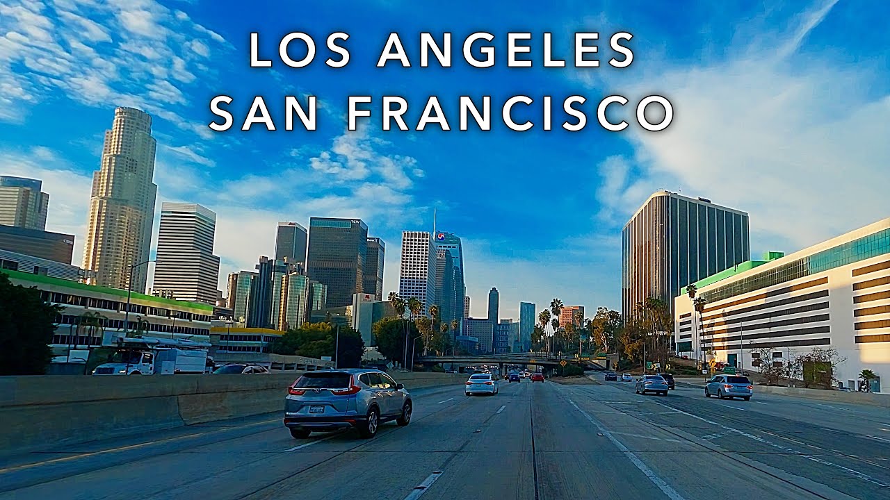 Los Angeles to San Francisco - Complete Drive [Part 1] California | Ambient Driving Sound 4K 60FPS