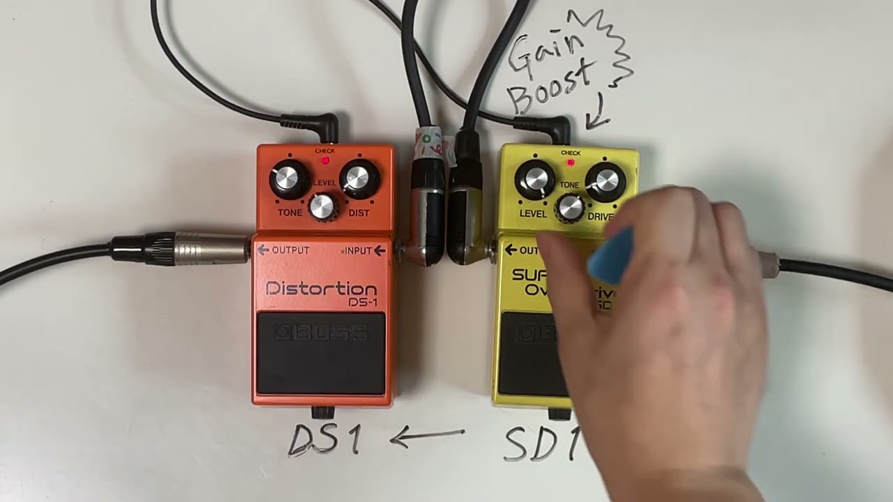 Boss DS-1 + SD-1 Pedal Stack demo | marshall valvestate (no talking)