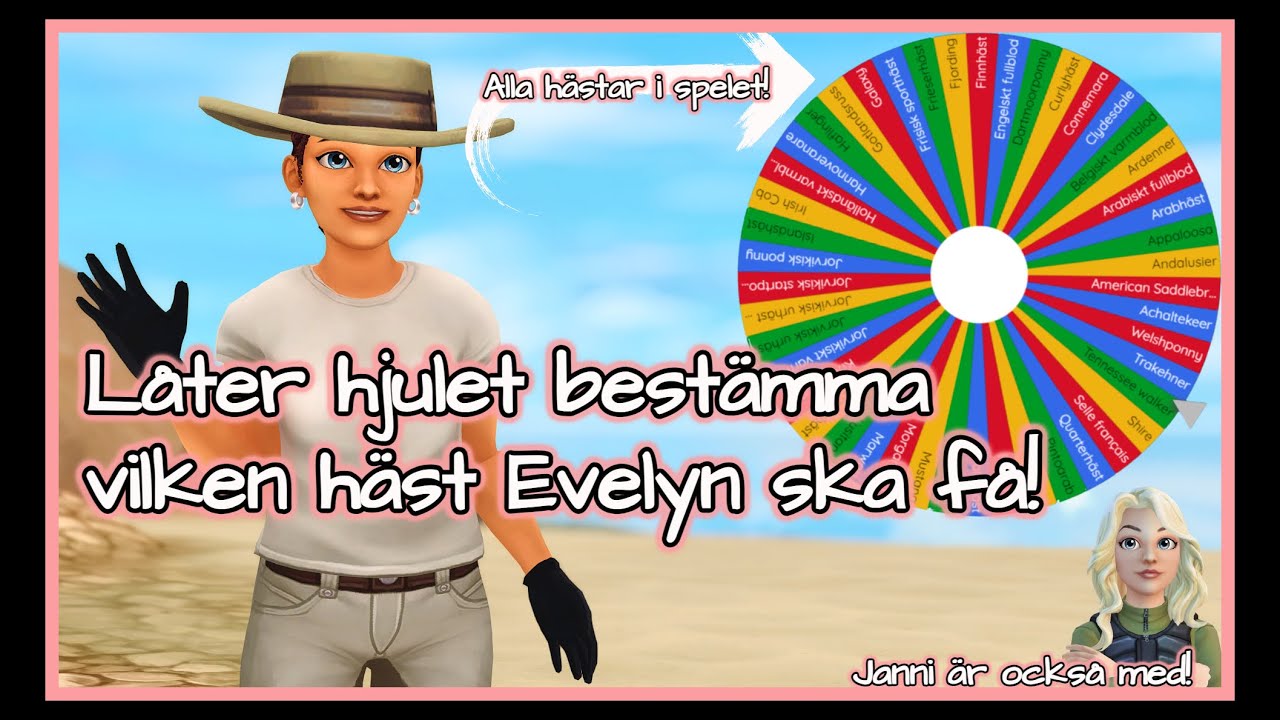 Alla hästar i spelet, vilken ska Evelyn få?