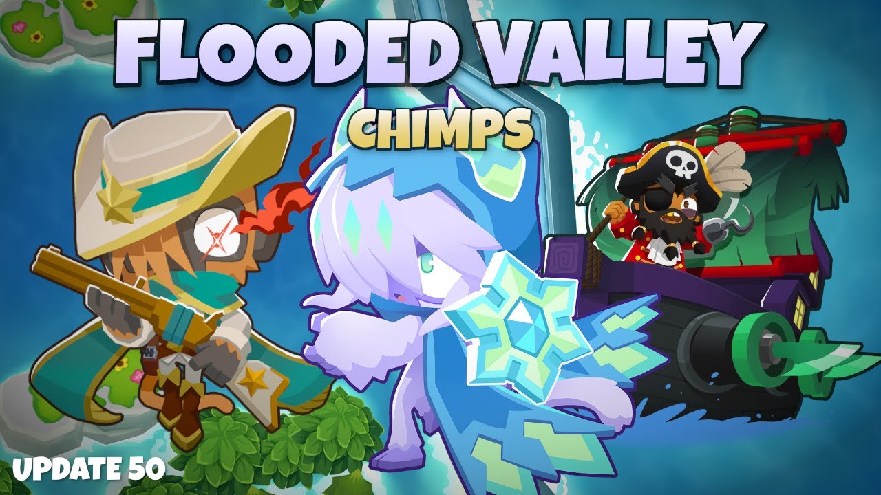 Silas and the Bounty Hunters - Easy Flooded Valley CHIMPS Black Border Guide (BTD6)