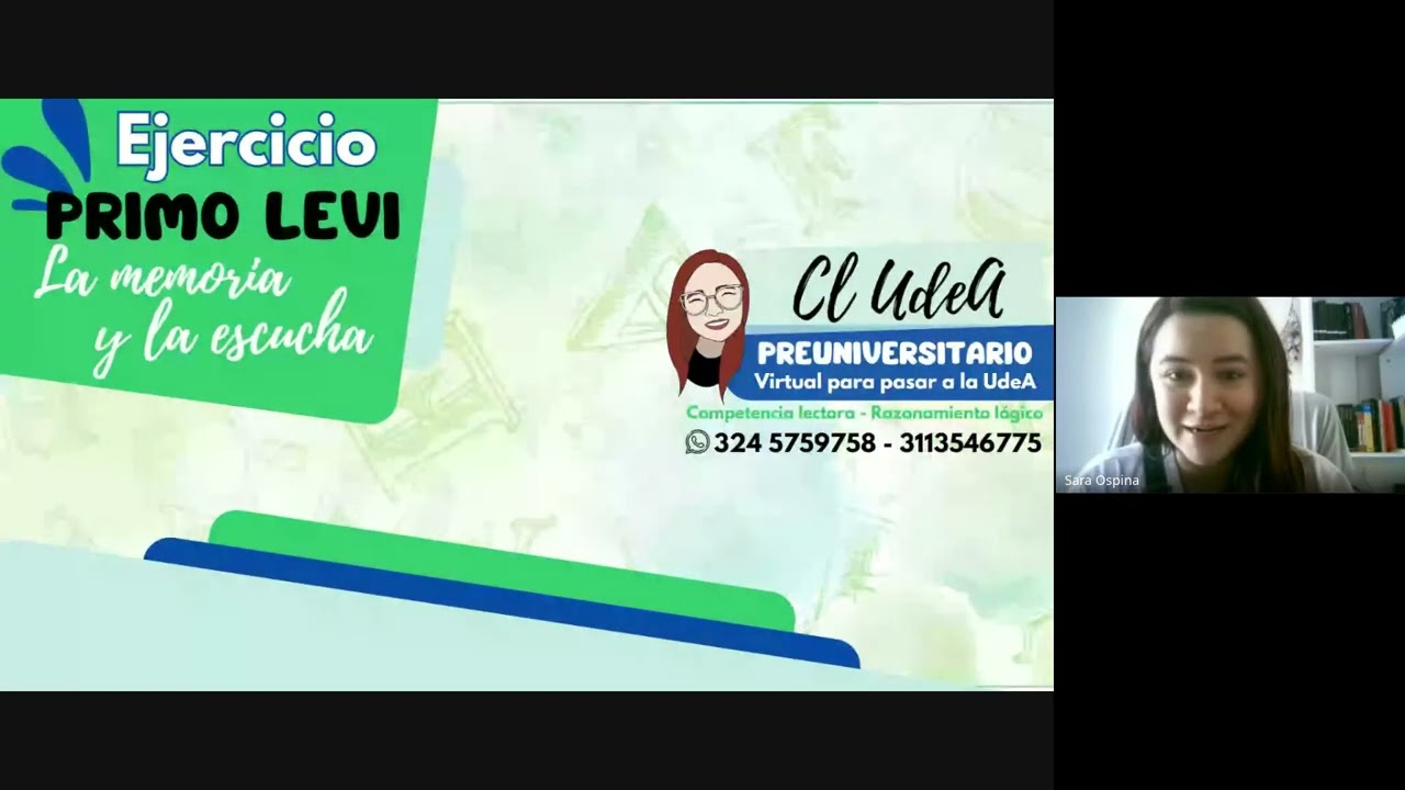 CLASES GRATUITAS DE PREPARACION PARA EL EXAMEN UDEA 2024-1 | COMPETENCIA LECTORA SEGUNDA CLASE