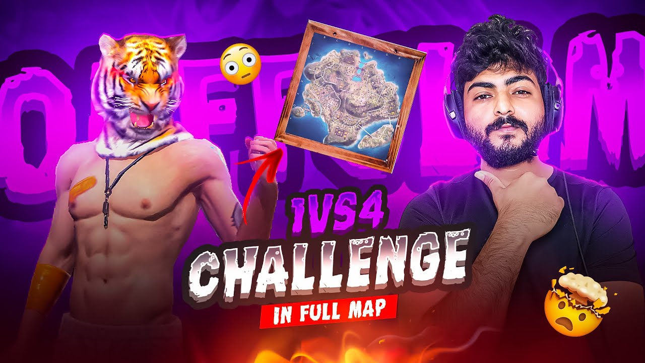 Full map challenge from TPG owner 😳 || First time 1v4 in full map RAPA RAPA gameplay 🥵