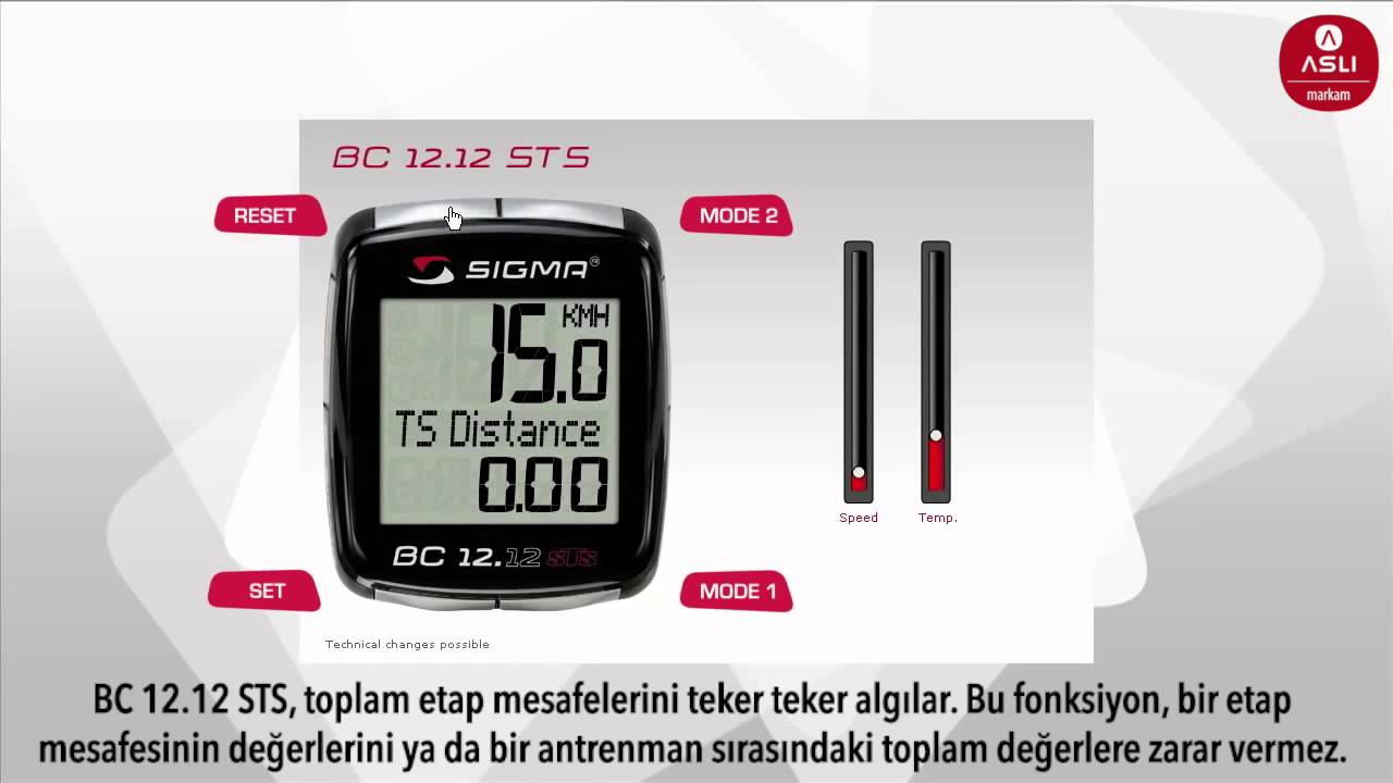Sigma Sport 12 12  STS FONKSİYONLAR (Türkçe Altyazılı)