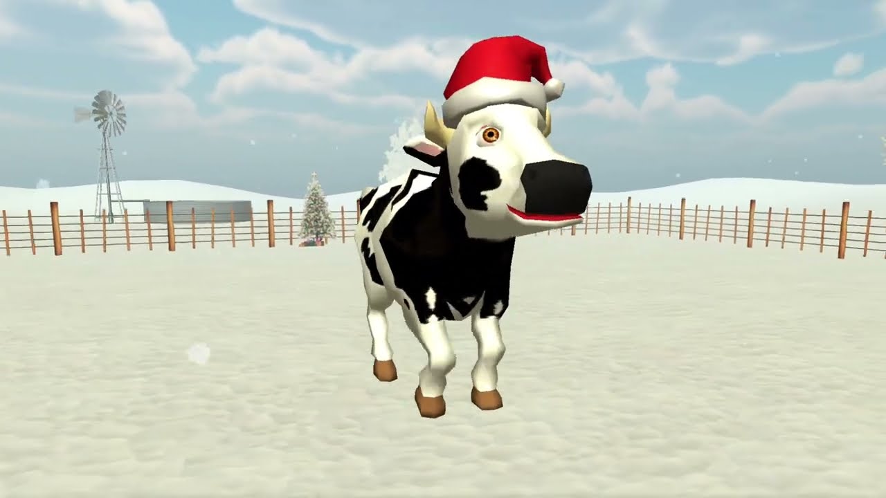 El Pollito pío 3d | El toro se congela jugando en el juegodel Toro y el Tractor 3D🎶