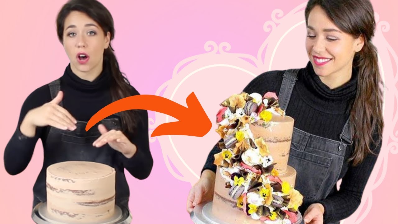 Wie man einen Naked Cake mit Schokolade und Baiser-Wasserfall macht (einfacher als gedacht)