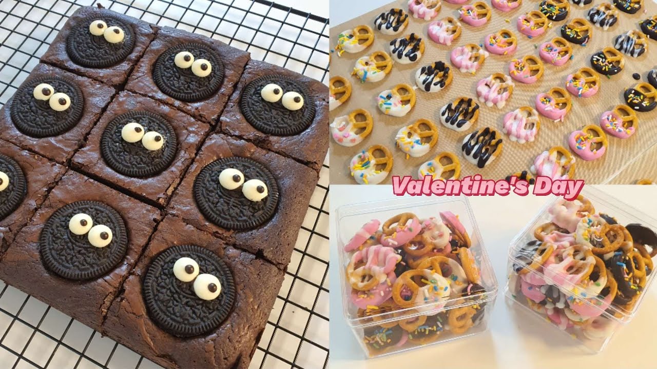 🍫발렌타인데이편🍫 고민하지말고 쉽게만들어봐요!! | 오레오 브라우니,초콜릿 프레첼 | 초콜릿 디저트만들기 |발렌타인데이베이킹 |Valentine day|빼빼로데이