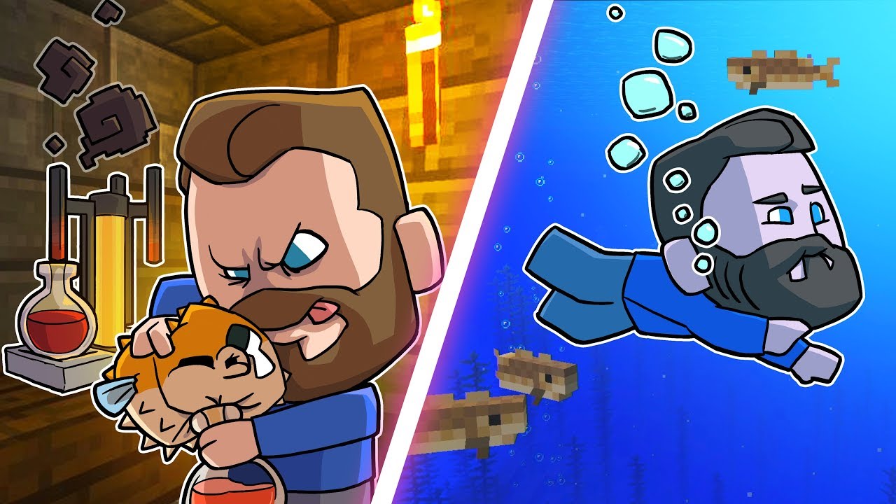 Who Can Breathe UNDERWATER The Longest?! | Minecraft