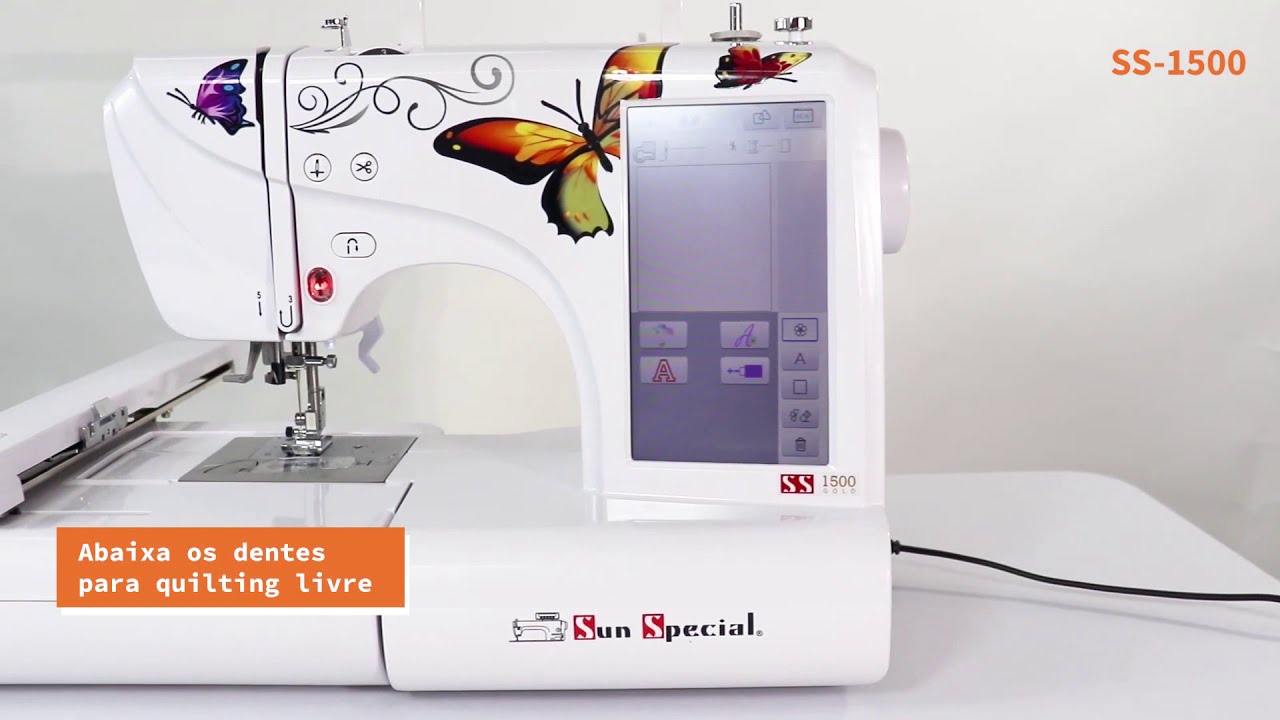 Máquina Costura e Bordar Doméstica SS-1500 Bivolt Sun Special